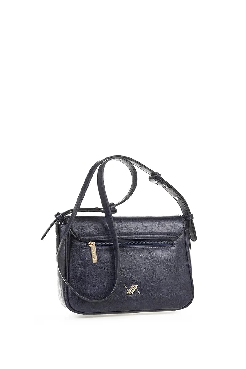 VERDE FASHION | Borsa a tracolla in ecopelle antichizzata - 6