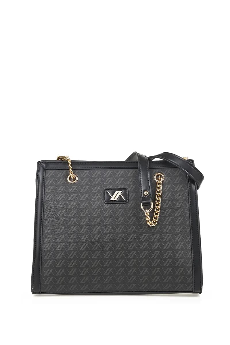 VERDE FASHION | Borsa a spalla con logo - 5