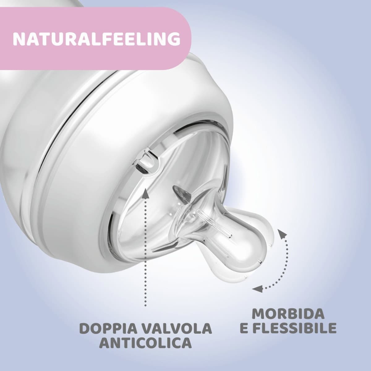 Biberon Naturalfeeling Plastica Chicco 330ml - Grigio - 3
