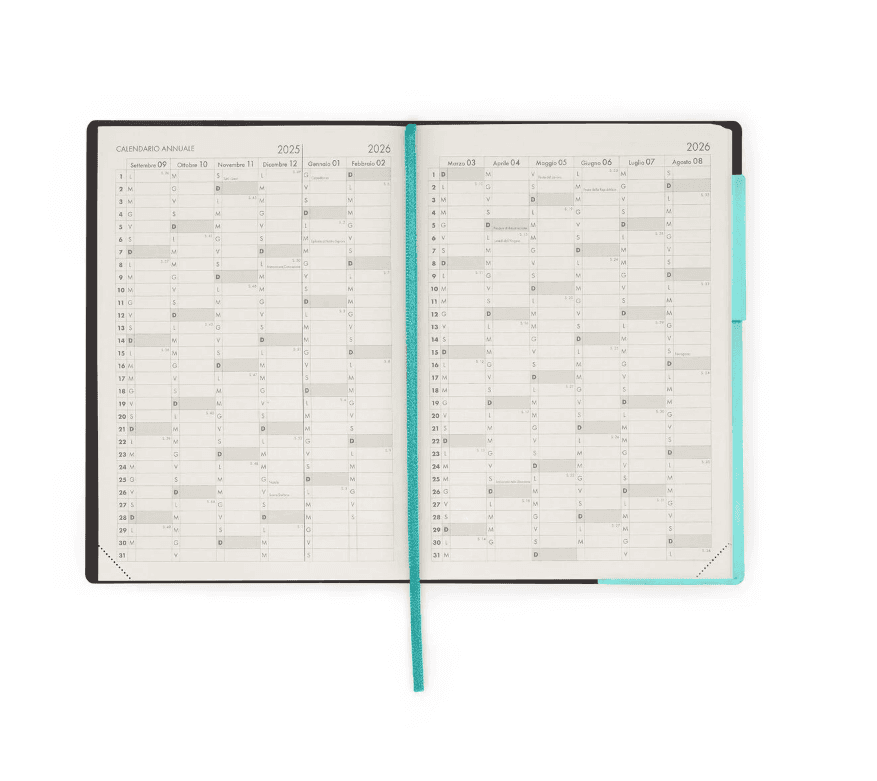 Legami - Agenda del Docente 13 Mesi Settimanale Large  - 2025/2026 Aquatic Awe - 5