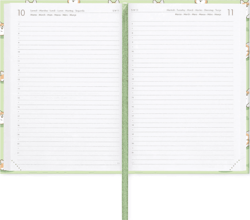 Legami - Agenda 16 Mesi Giornaliera Fotografica Medium - Green Corgi - 4