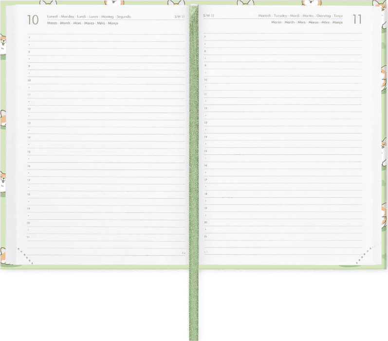 Legami - Agenda 16 Mesi Giornaliera Fotografica Medium - Green Corgi - 4