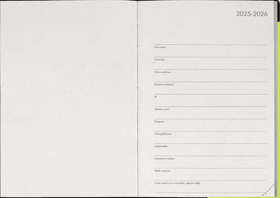 Legami -  Agenda 16 Mesi Giornaliera Medium - Chartreuse - 3
