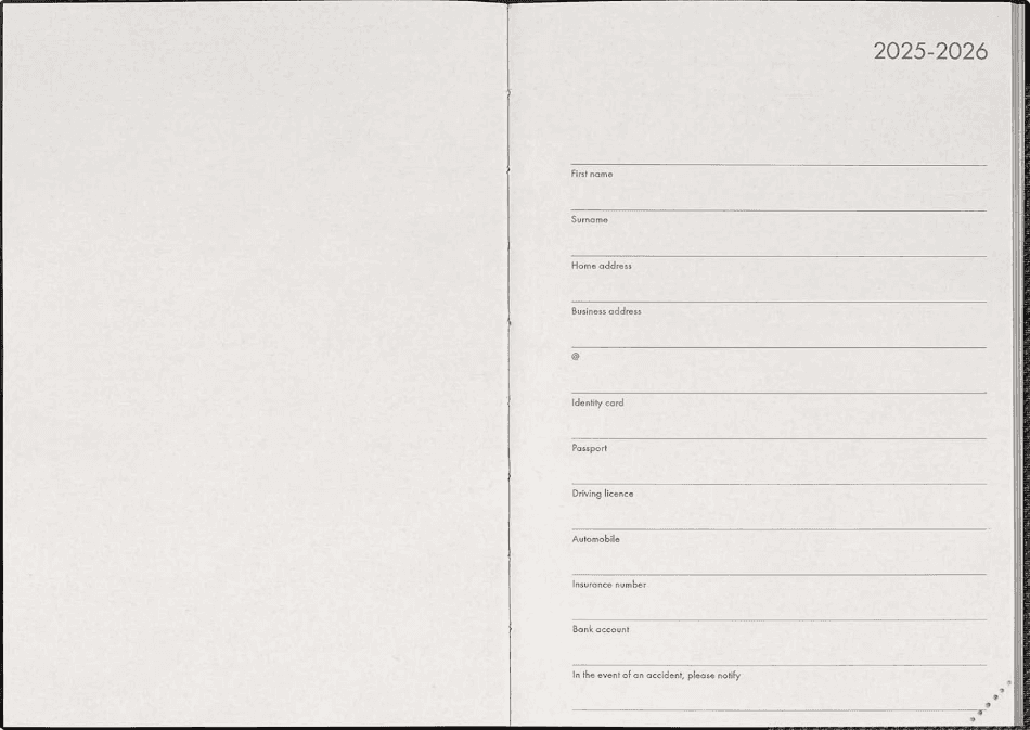 Legami - Agenda 16 Mesi Giornaliera Medium - Deep Graphite - 2
