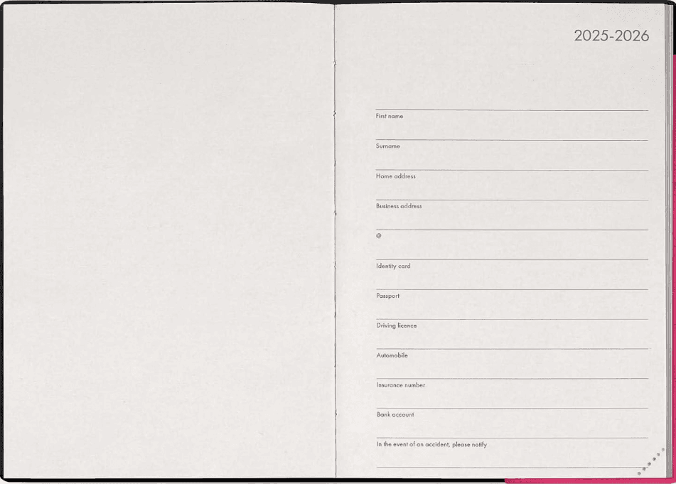 Legami - Agenda 16 Mesi Giornaliera Medium - Raspberry - 3