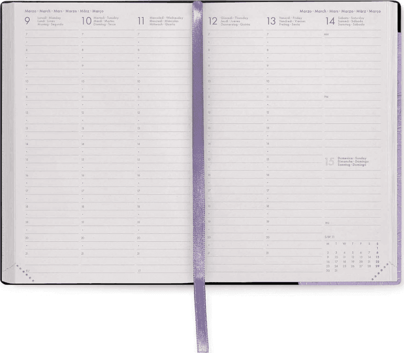 Legami - Agenda 16 Mesi Settimanale Medium - Mystic Lilac - 4
