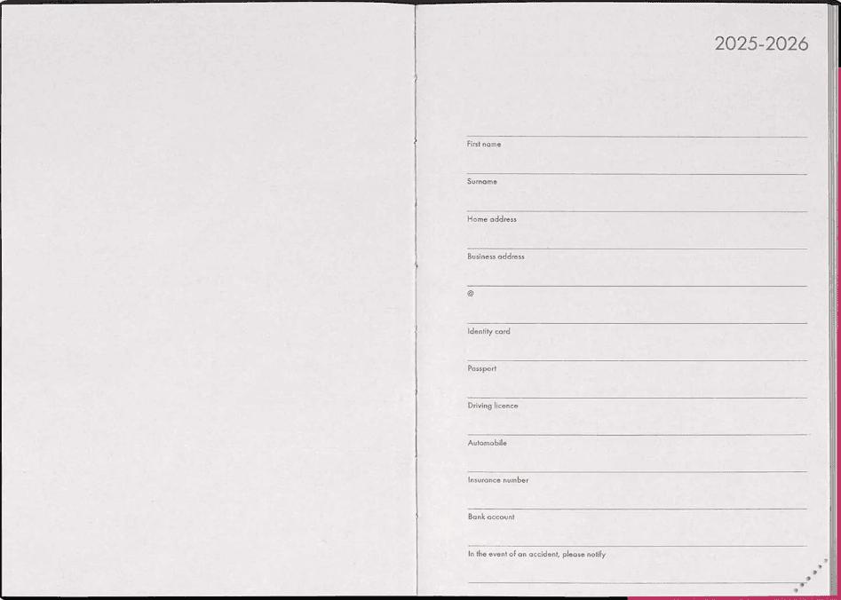 Legami - Agenda 16 Mesi Settimanale Medium - Raspberry - 3