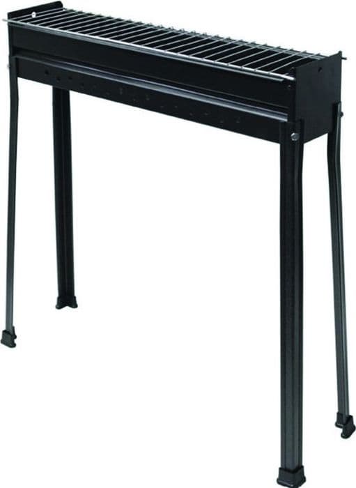 barbecue cuocispiedini a carbonella  in ferro - griglia cromata cm .80x15x70h. - 3