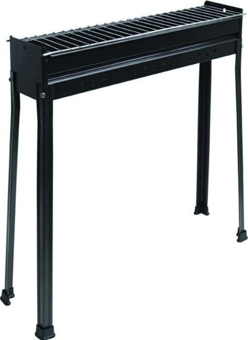 barbecue cuocispiedini a carbonella  in ferro - griglia cromata cm .80x15x70h. - 4