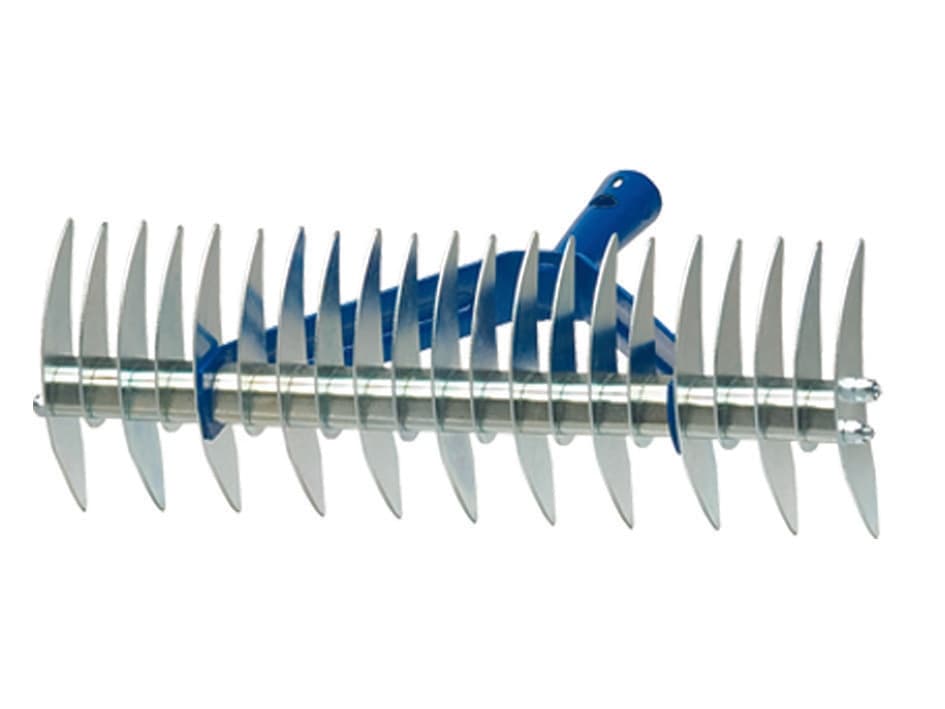 rastrello aeratore    cm.37x13x25 -11+21 denti contrapposti  senza manico -PZ 2 - 4