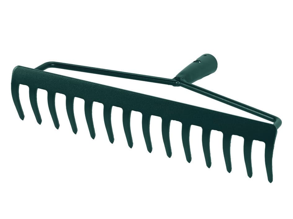rastrello arco acciaio cm.35 peso g.650 attacco conico mm.26 - 14 denti  - pz 6 - 2