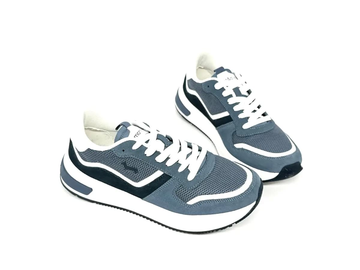 Harmont &amp; Blaine sneaker uomo avio camoscio tessuto casual sportive - 3