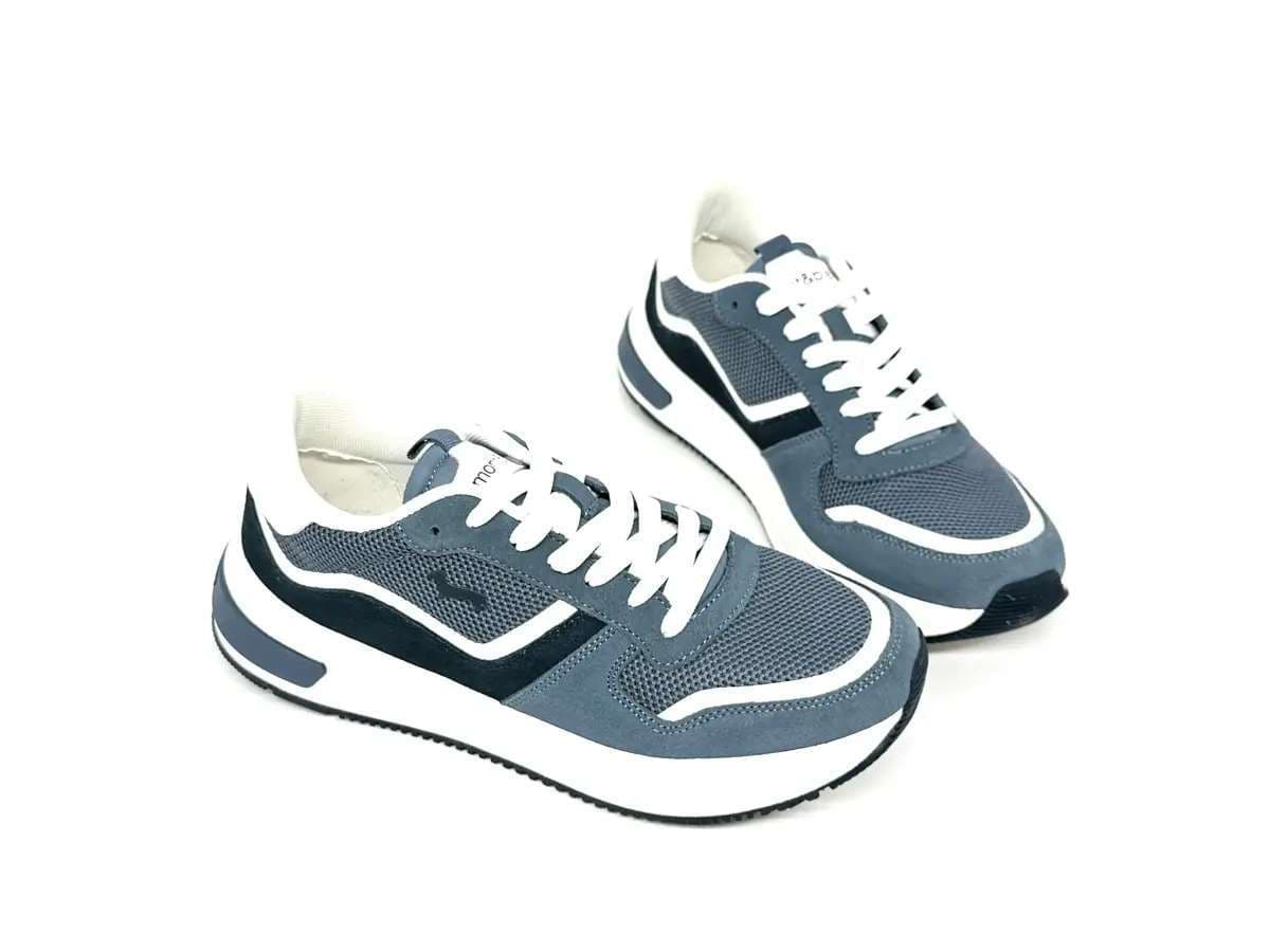 Harmont &amp; Blaine sneaker uomo avio camoscio tessuto casual sportive - 3