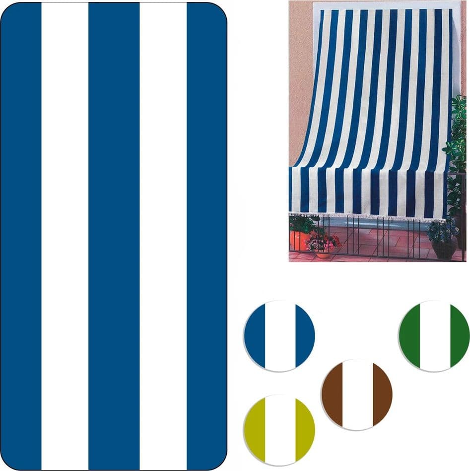 TENDA DA SOLE A RIGHE CON ANELLI PER PORTA ESTERNO BALCONE VERANDA GIARDINO 200X290CM - 2