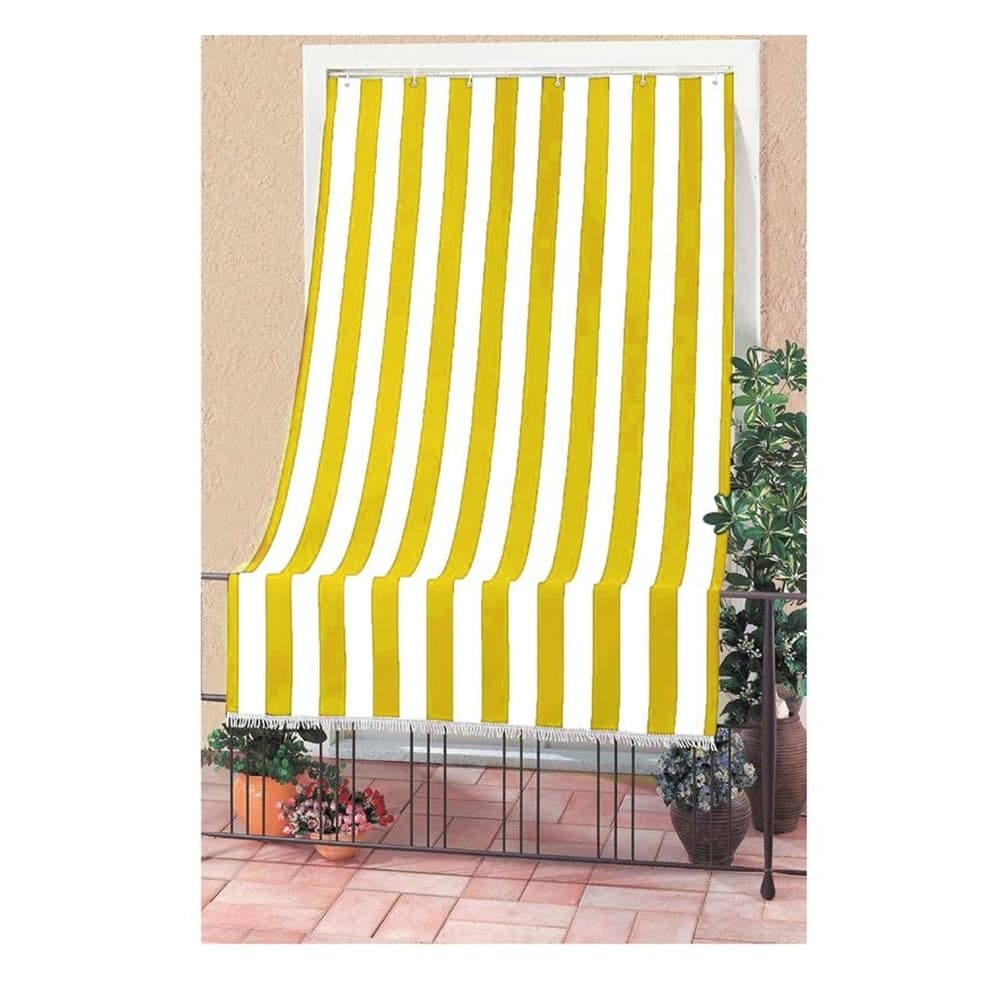 TENDA DA SOLE A RIGHE CON ANELLI PER PORTA ESTERNO BALCONE VERANDA GIARDINO 200X290CM - 9