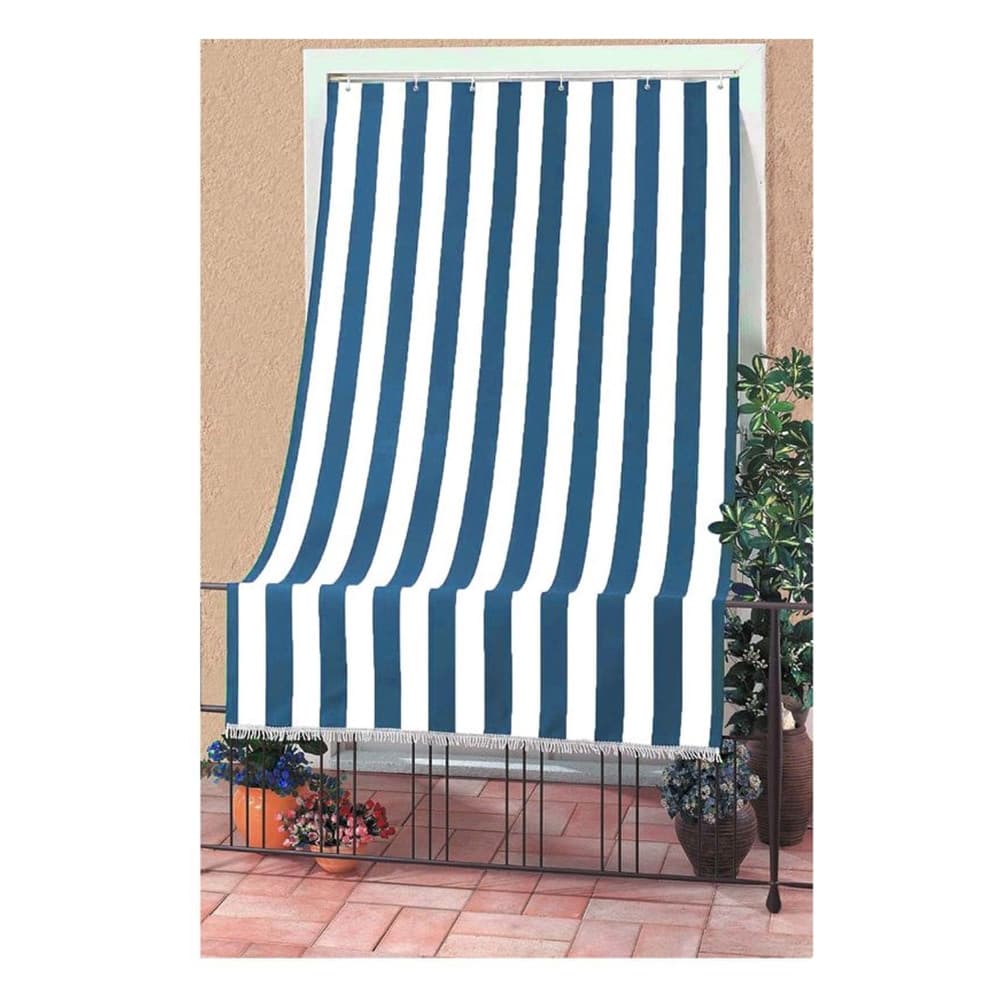 TENDA DA SOLE CON ANELLI A RIGHE PER PORTA ESTERNO BALCONE VERANDA GIARDINO 290X290 CM - 19