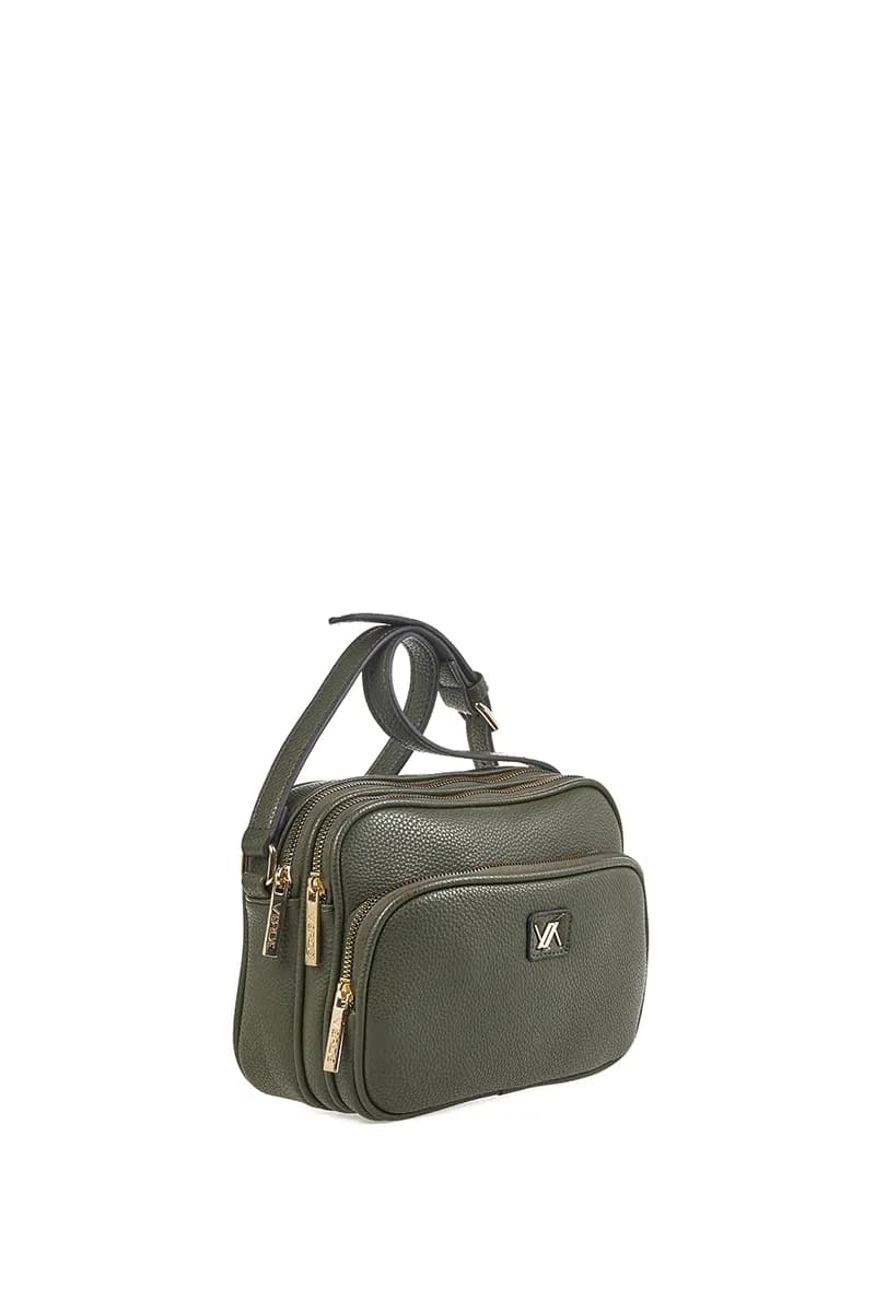 VERDE FASHION | Borsa a tracolla doppia zip - 3