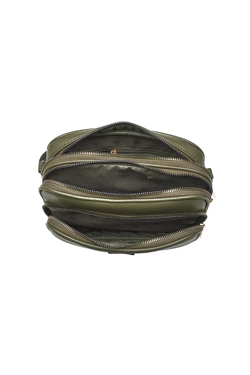 VERDE FASHION | Borsa a tracolla doppia zip - 4