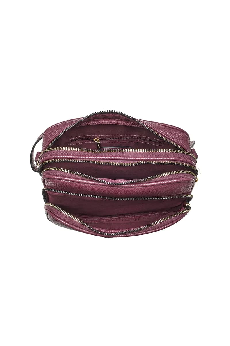 VERDE FASHION | Borsa a tracolla doppia zip - 8