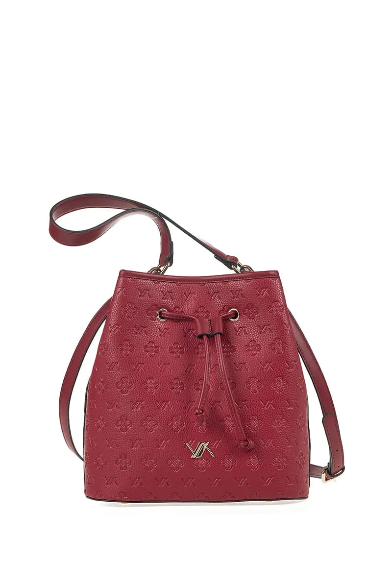 VERDE FASHION | Borsa a secchiello con logo intarsiato - 19