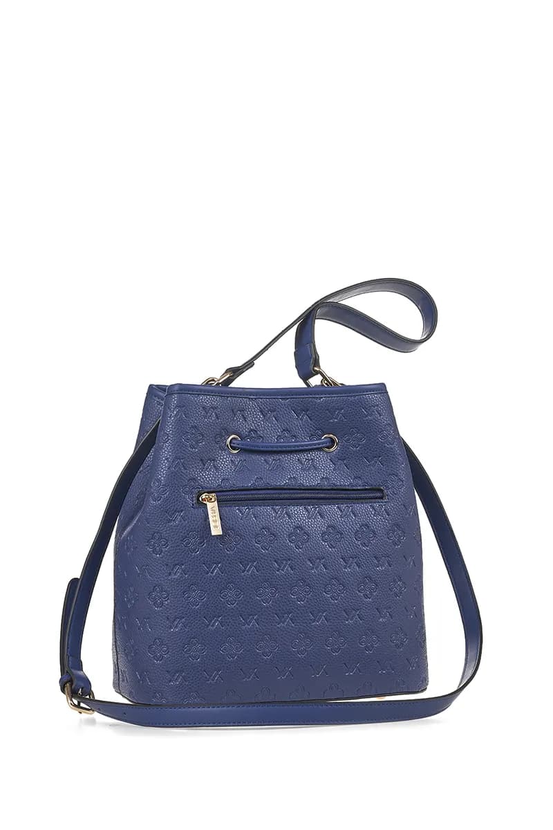 VERDE FASHION | Borsa a secchiello con logo intarsiato - 14