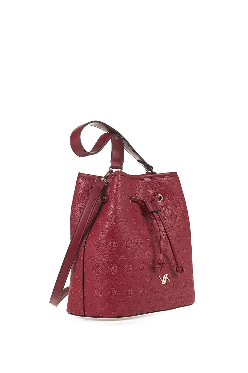 VERDE FASHION | Borsa a secchiello con logo intarsiato - 3