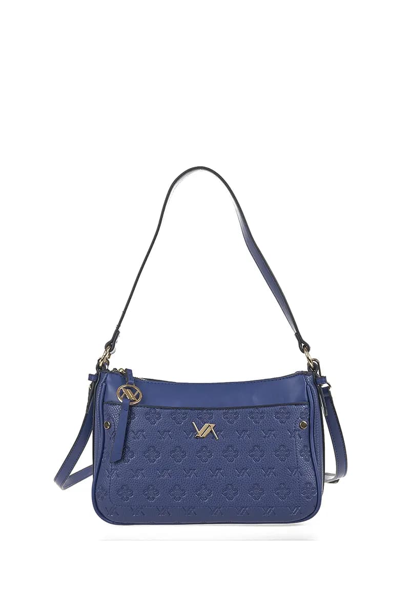 VERDE FASHION | Borsa a spalla con logo intarsiato - 1