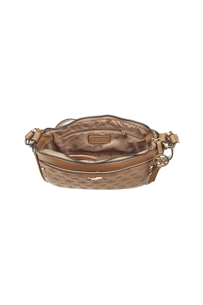 VERDE FASHION | Borsa a spalla con logo intarsiato - 11