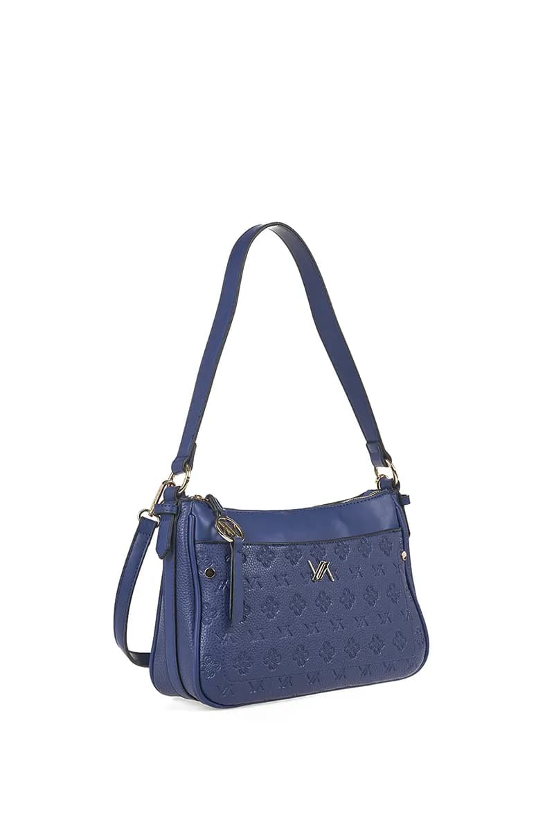 VERDE FASHION | Borsa a spalla con logo intarsiato - 3