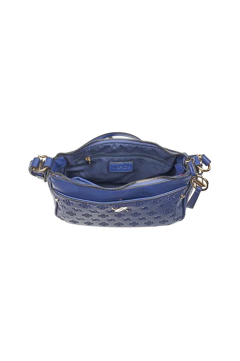 VERDE FASHION | Borsa a spalla con logo intarsiato - 4