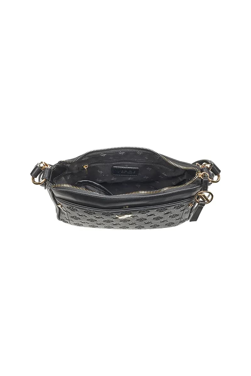 VERDE FASHION | Borsa a spalla con logo intarsiato - 7
