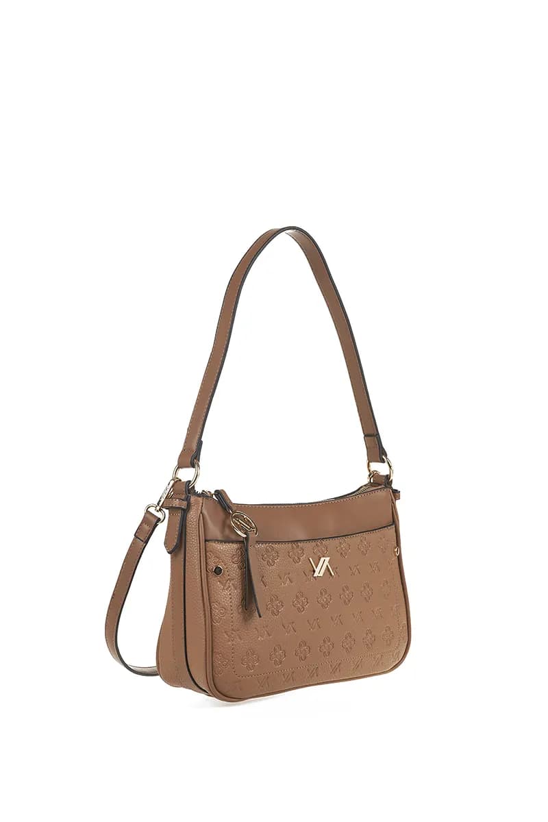 VERDE FASHION | Borsa a spalla con logo intarsiato - 10