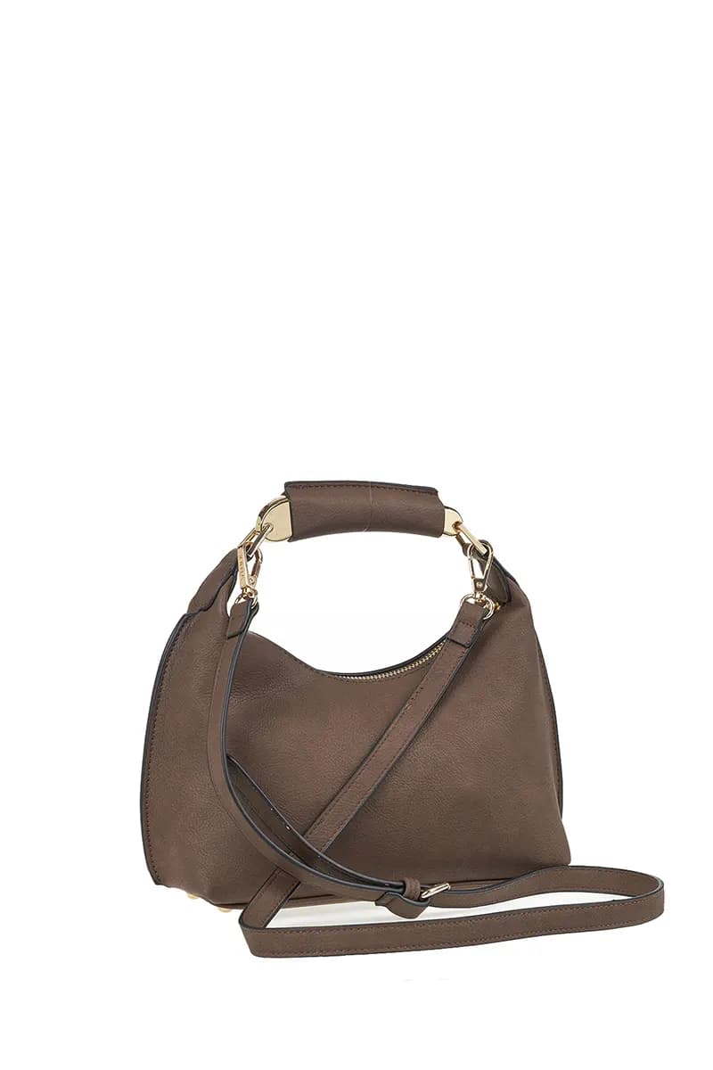 VERDE FASHION | Borsa con manico in metallo e tracolla - 11