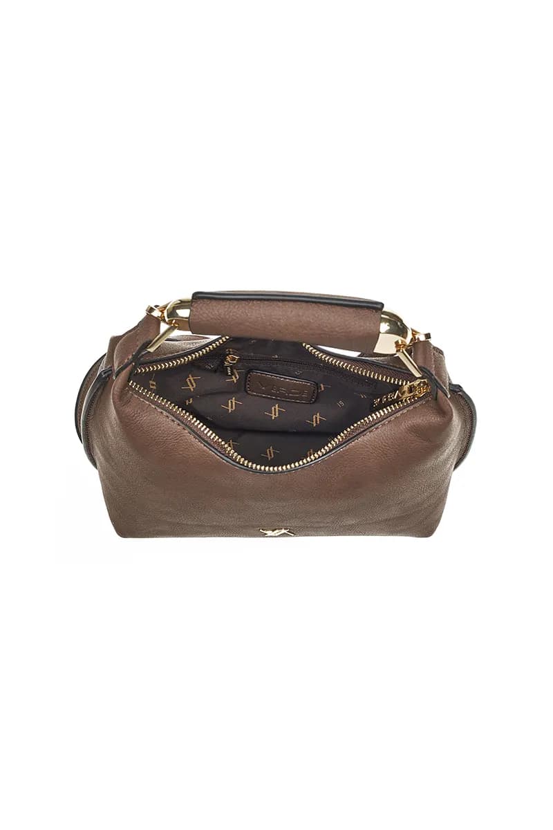 VERDE FASHION | Borsa con manico in metallo e tracolla - 12