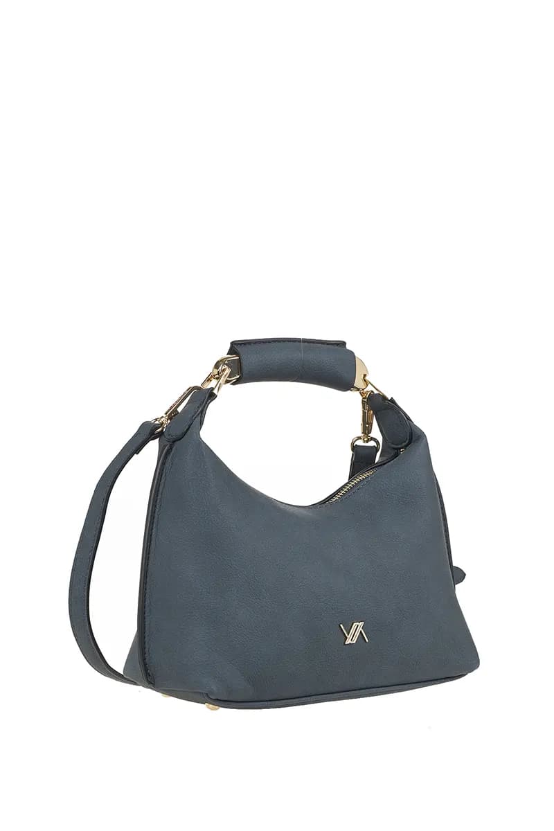 VERDE FASHION | Borsa con manico in metallo e tracolla - 3