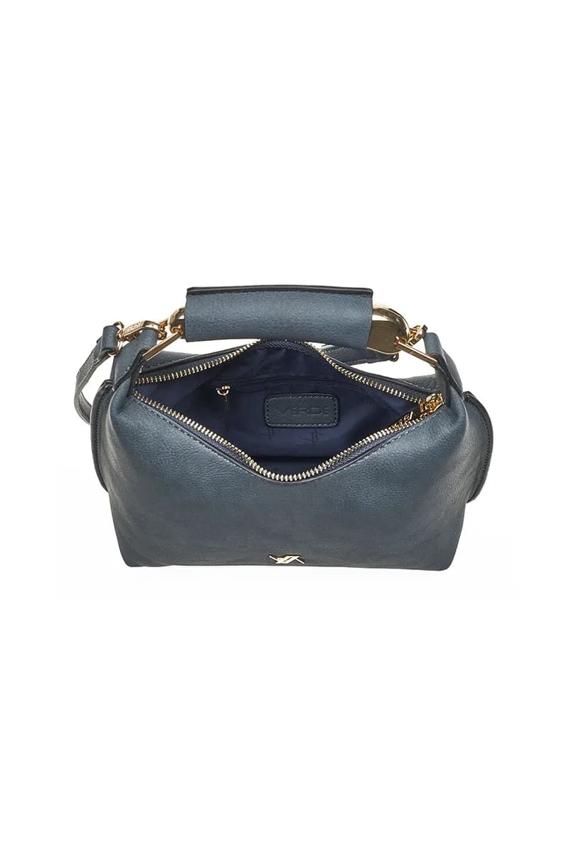 VERDE FASHION | Borsa con manico in metallo e tracolla - 4