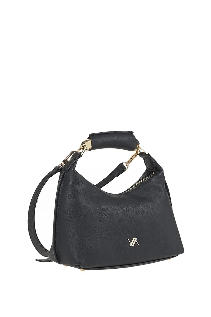 VERDE FASHION | Borsa con manico in metallo e tracolla - 6