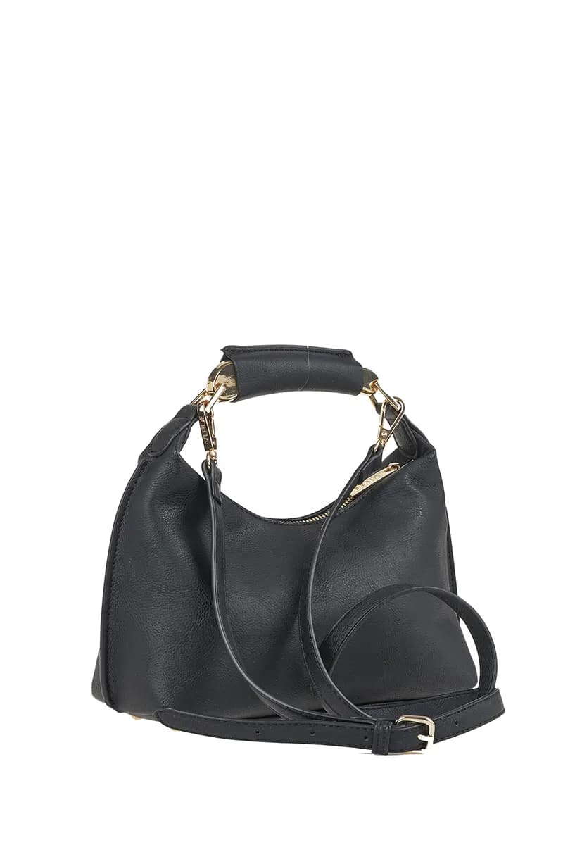 VERDE FASHION | Borsa con manico in metallo e tracolla - 7