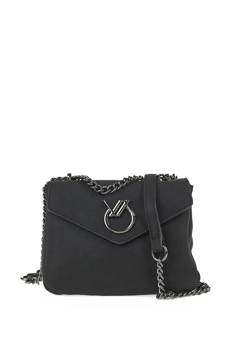 VERDE FASHION | Borsa a tracolla in viscosa con pattina - 15