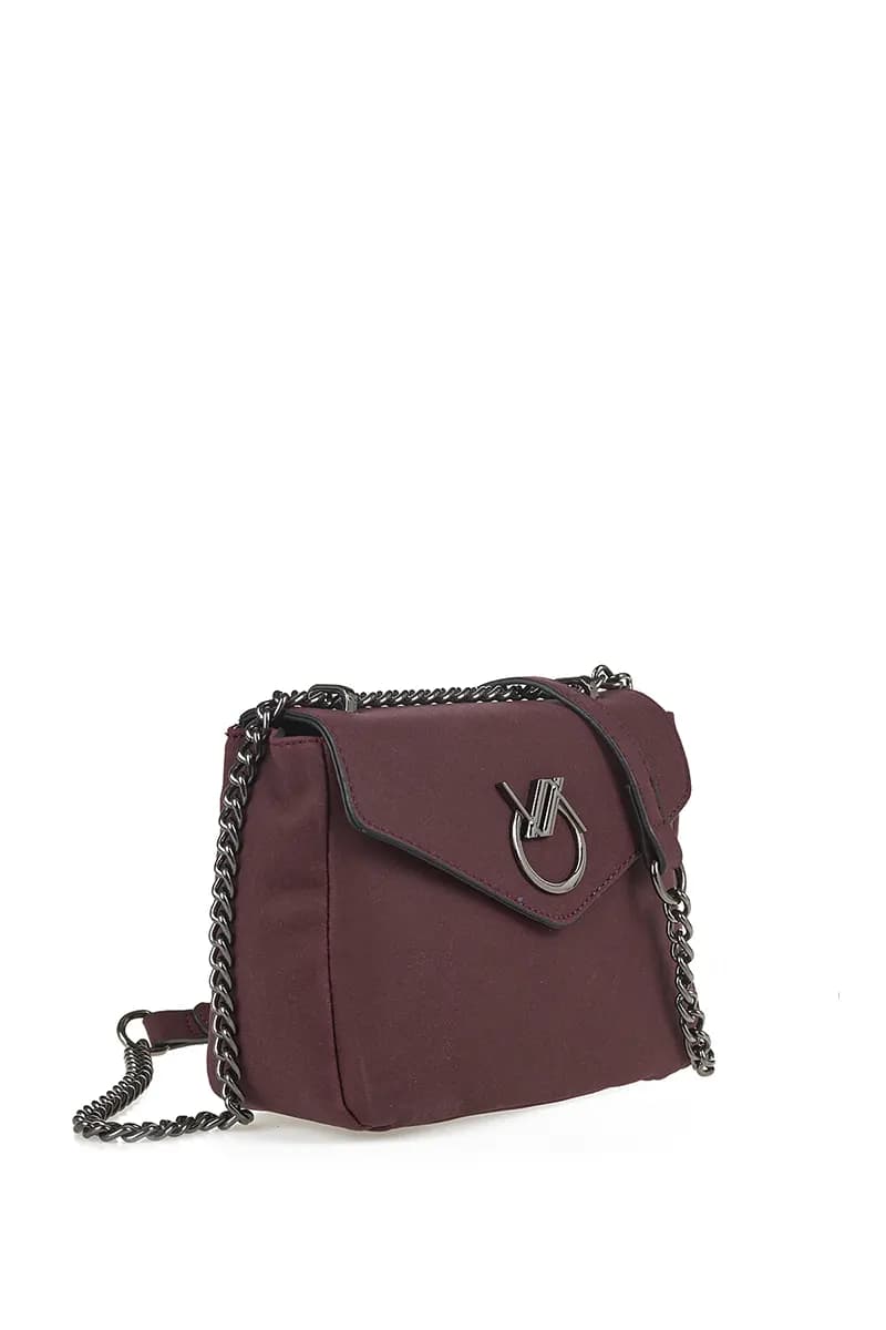 VERDE FASHION | Borsa a tracolla in viscosa con pattina - 11