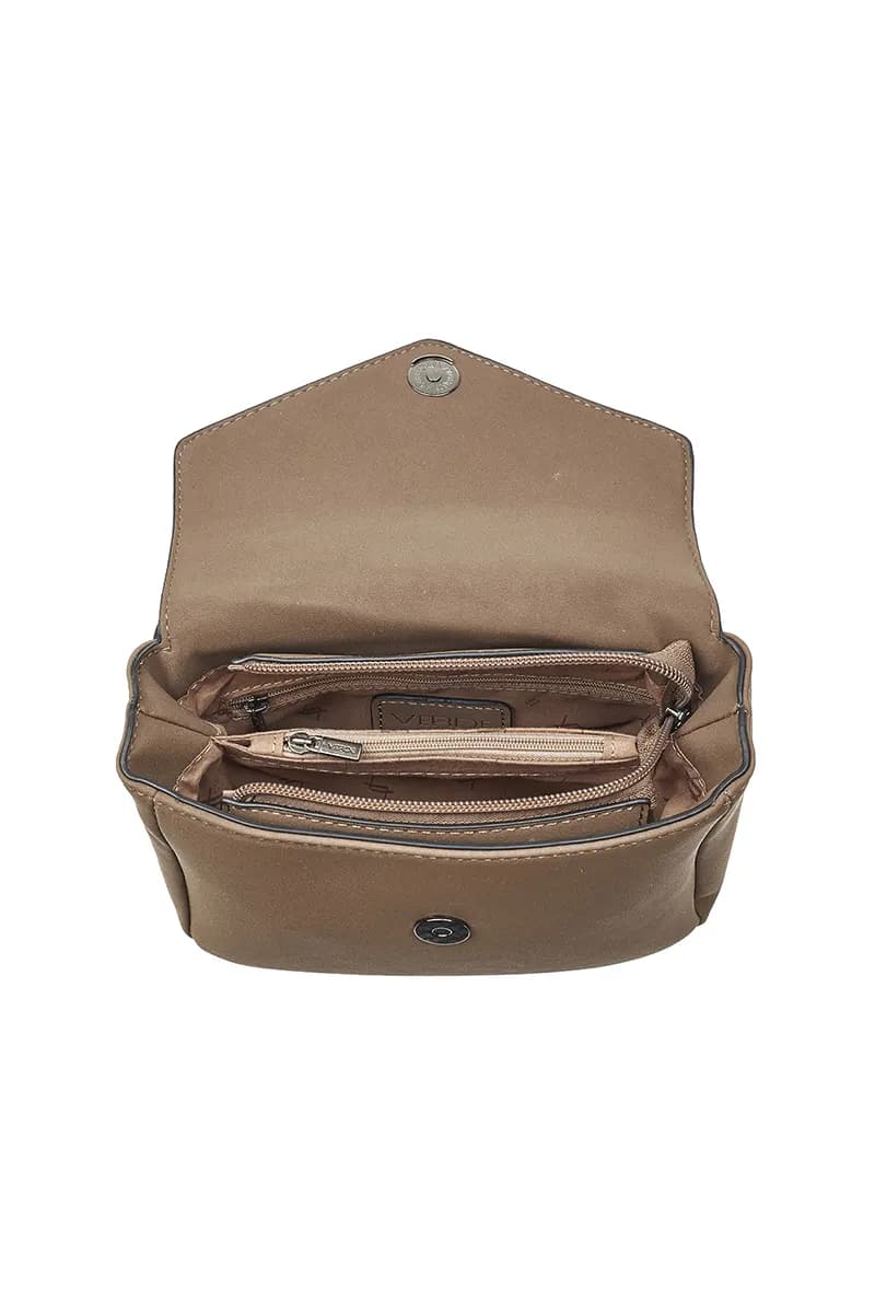 VERDE FASHION | Borsa a tracolla in viscosa con pattina - 8