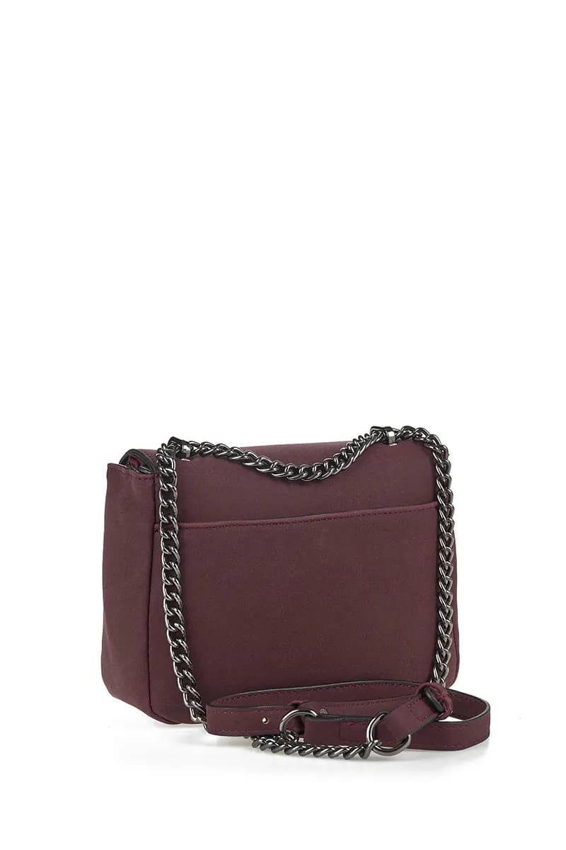 VERDE FASHION | Borsa a tracolla in viscosa con pattina - 10