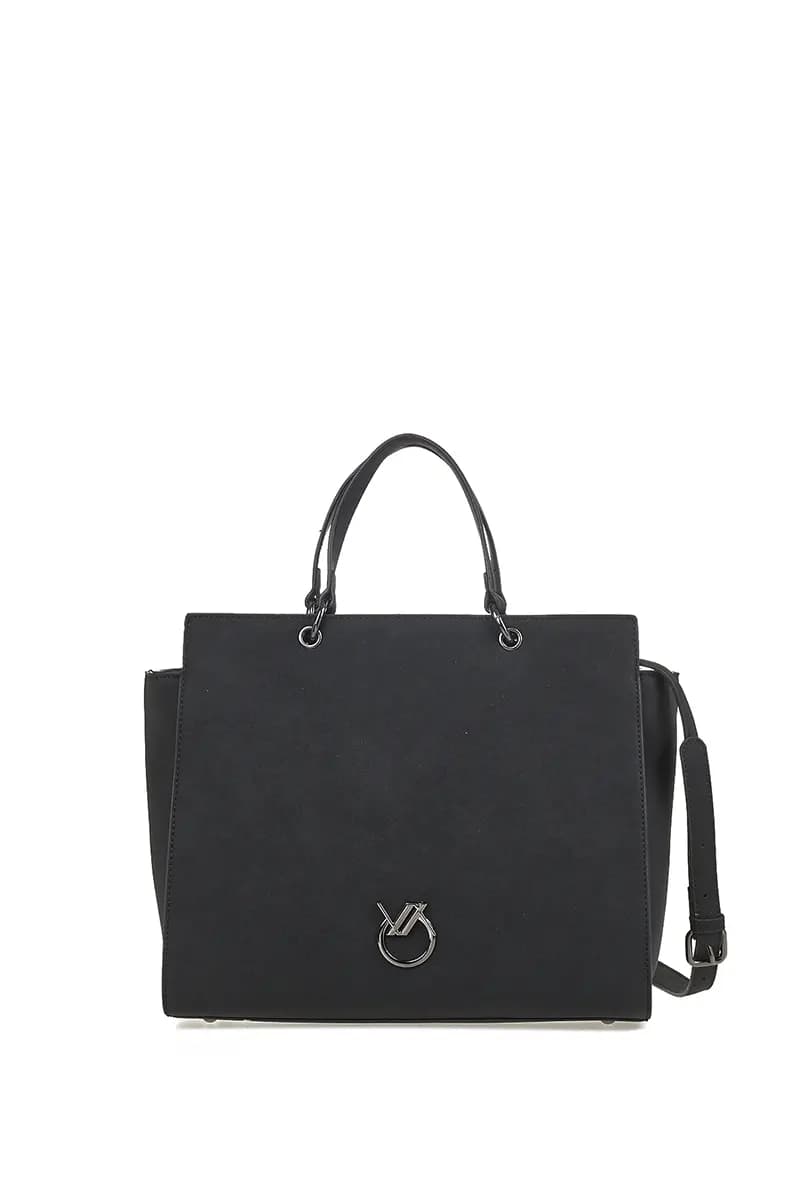 VERDE FASHION | Borsa tote in viscosa con tracolla - 15