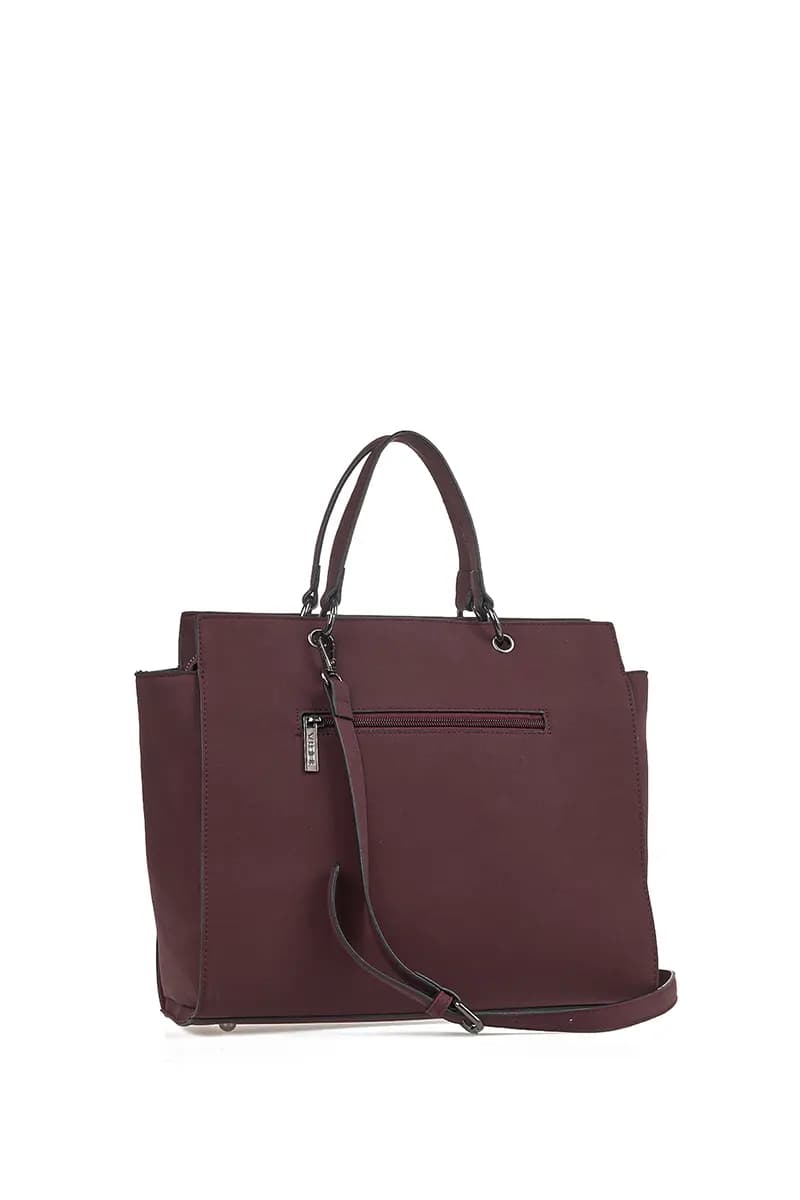 VERDE FASHION | Borsa tote in viscosa con tracolla - 2