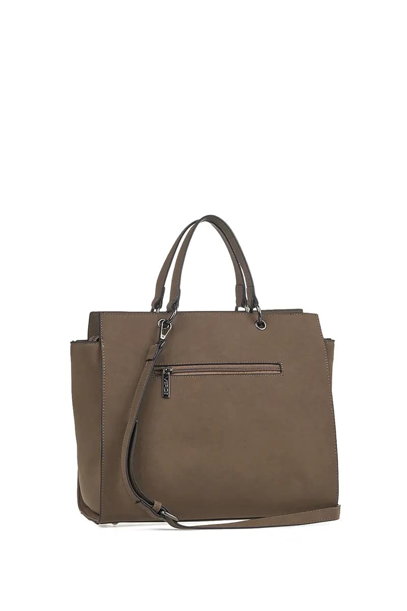 VERDE FASHION | Borsa tote in viscosa con tracolla - 11