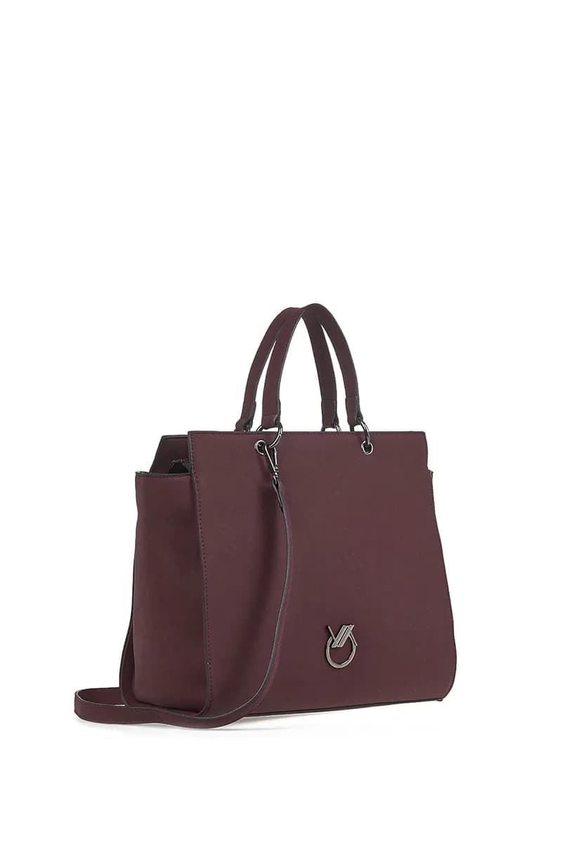 VERDE FASHION | Borsa tote in viscosa con tracolla - 3