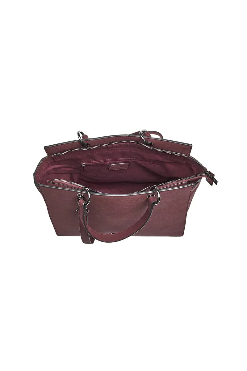 VERDE FASHION | Borsa tote in viscosa con tracolla - 4