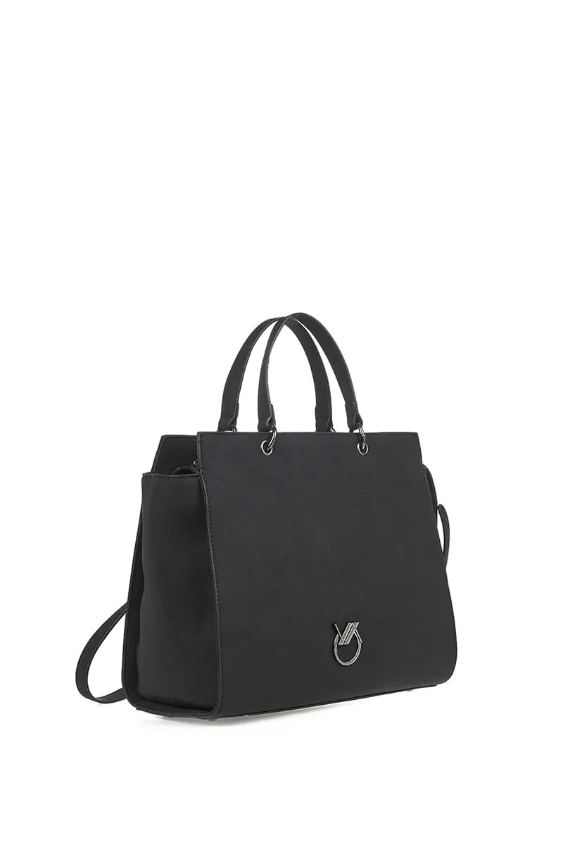 VERDE FASHION | Borsa tote in viscosa con tracolla - 6
