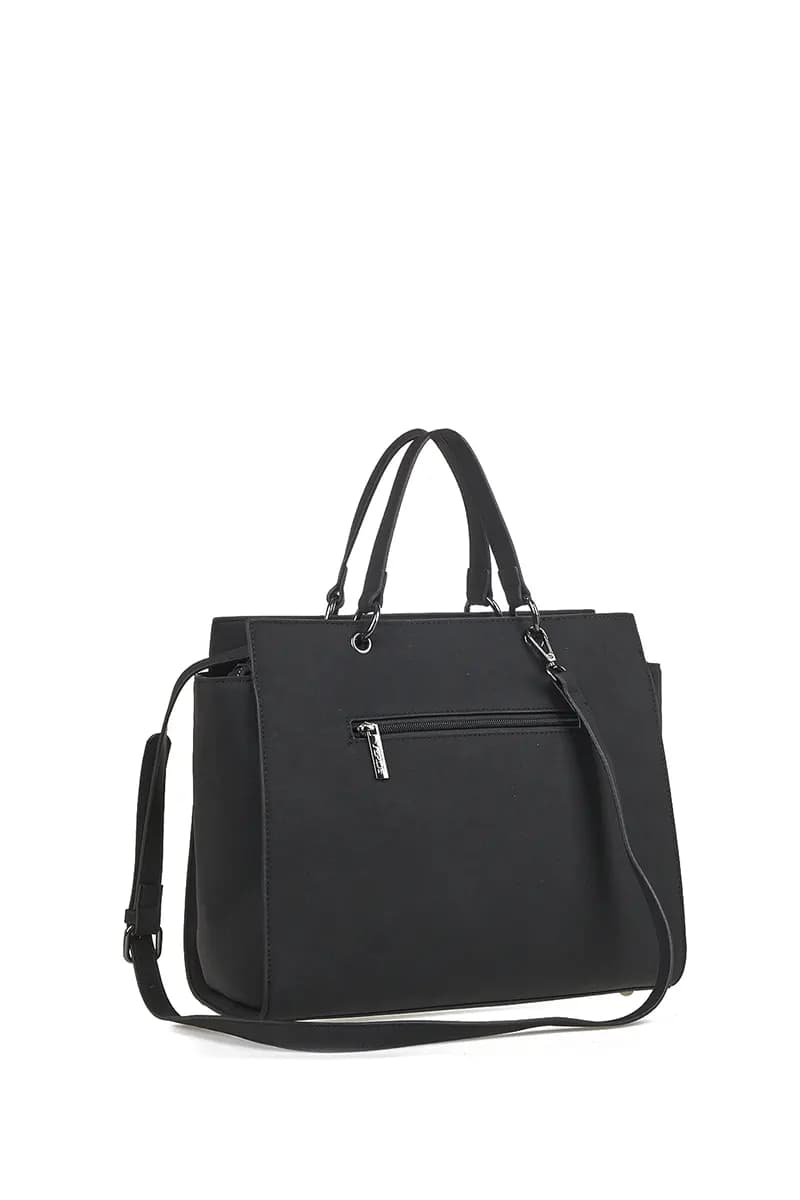 VERDE FASHION | Borsa tote in viscosa con tracolla - 7