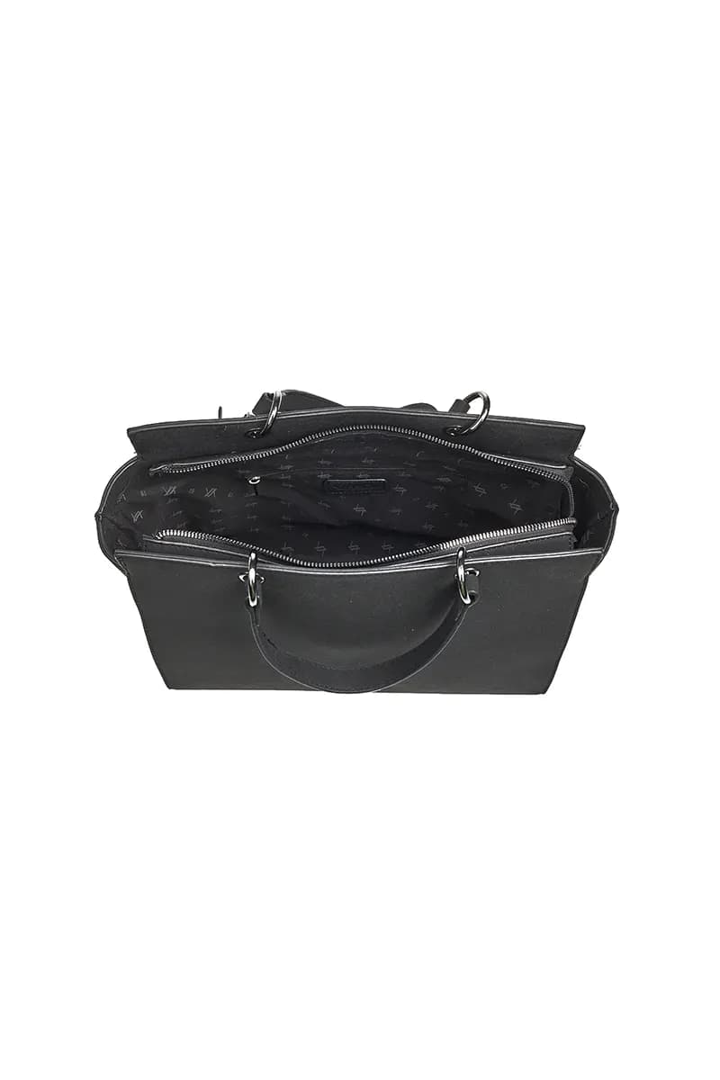 VERDE FASHION | Borsa tote in viscosa con tracolla - 8